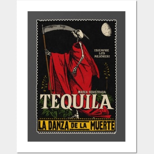 Vintage Mexican Tequila Calavera Posters and Art